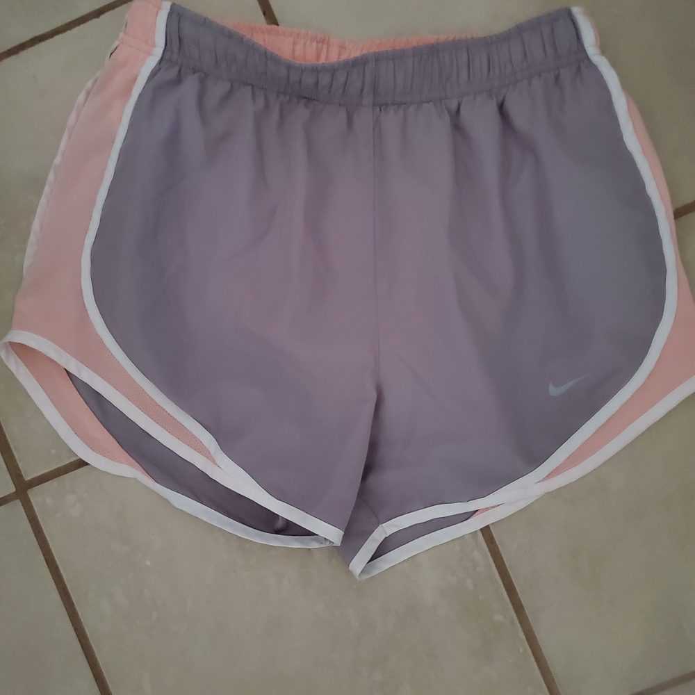 Nike Women's Athletic Shorts - Lavender and Peach